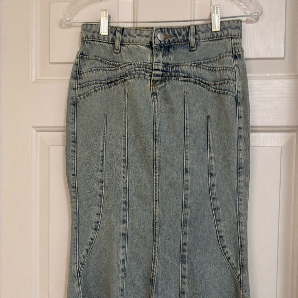 Urban Outfitters BDG Denim Mermaid Maxi Skirt